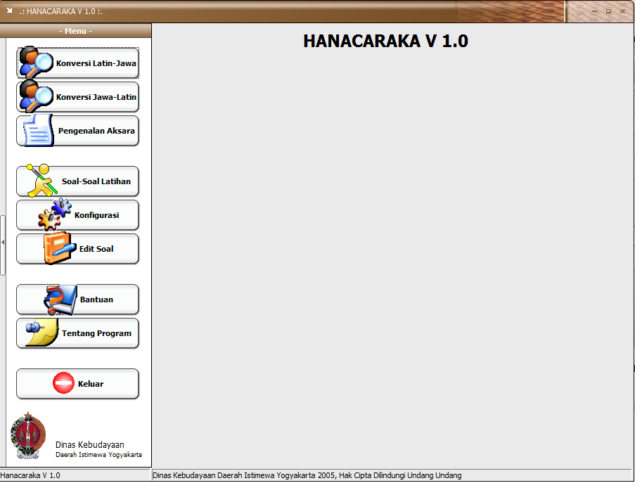 Software Aksara jawa Hanacaraka V 1.0